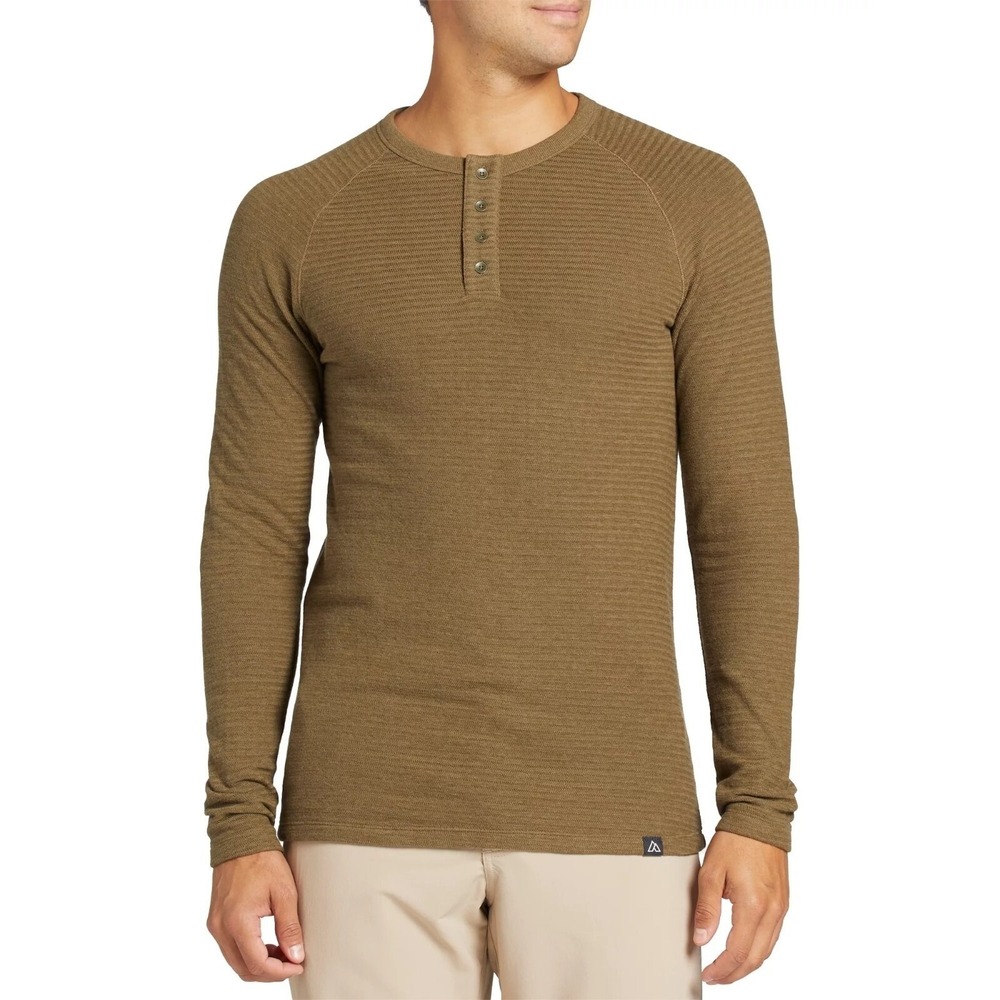 NEW Alpine Design Men's Mountain Long Sleeve Henley Shirt Deep Clover Size XXL